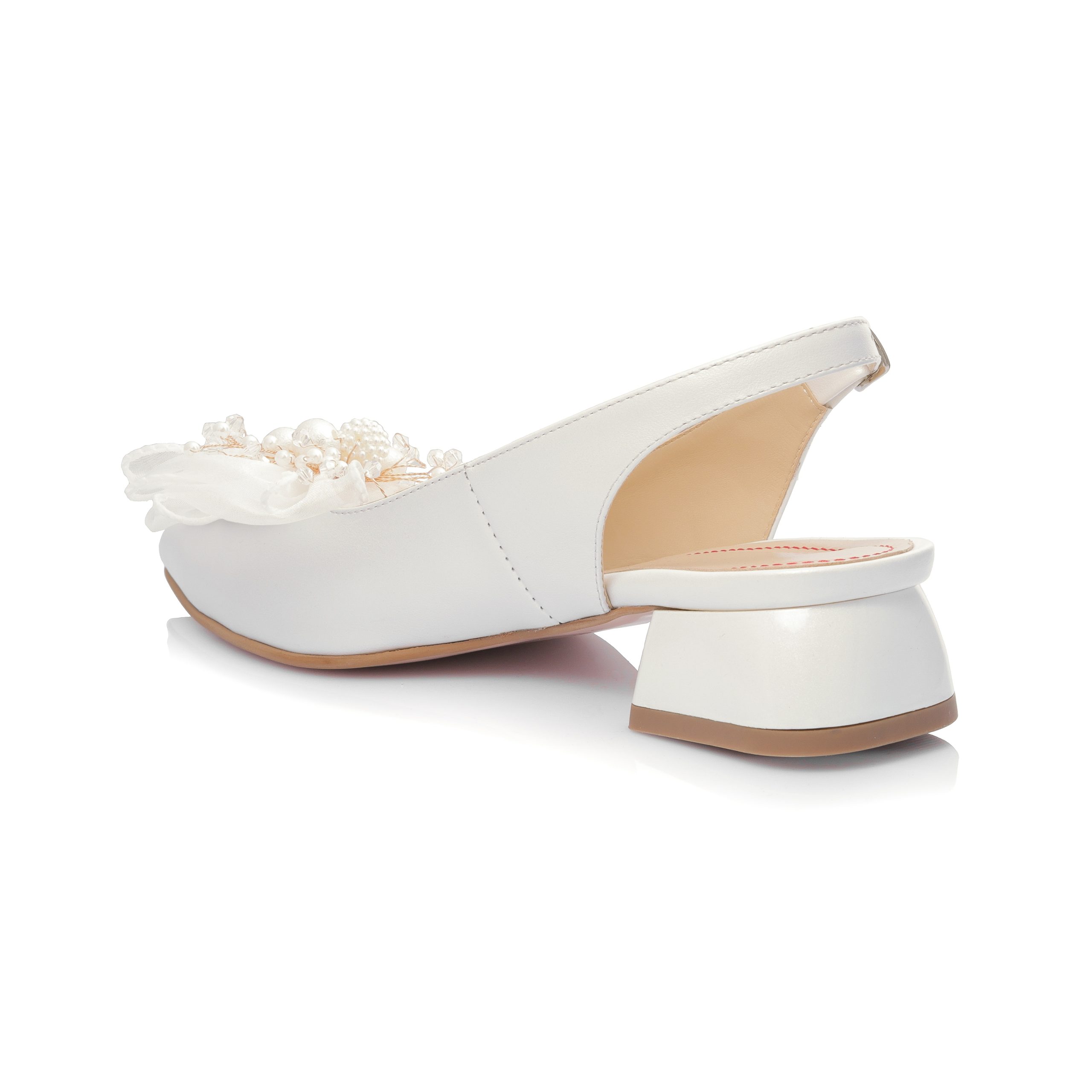 Sandale dama din piele naturala - ALB SIDEF - BLD10MI ALB - imagine 4