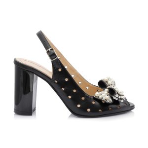 Sandale dama din piele naturala - NEGRU BOX - F24M NE