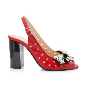 Sandale dama din piele naturala - ROSU BOX - F24M RB