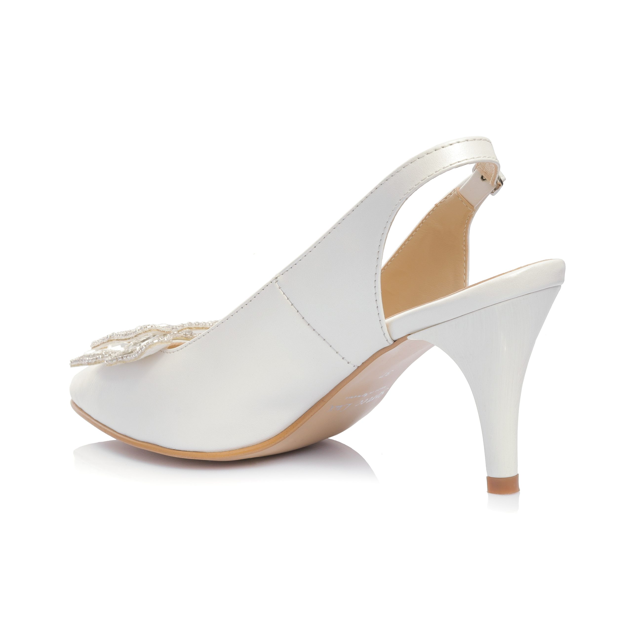 Sandale dama din piele naturala - ALB SIDEF - D57F ALB - imagine 4