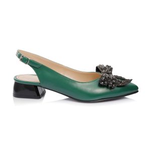 Sandale dama din piele naturala - VERDE BOX - BLD10 VB