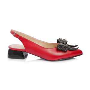 Sandale dama din piele naturala - ROSU BOX - BLD10 RB